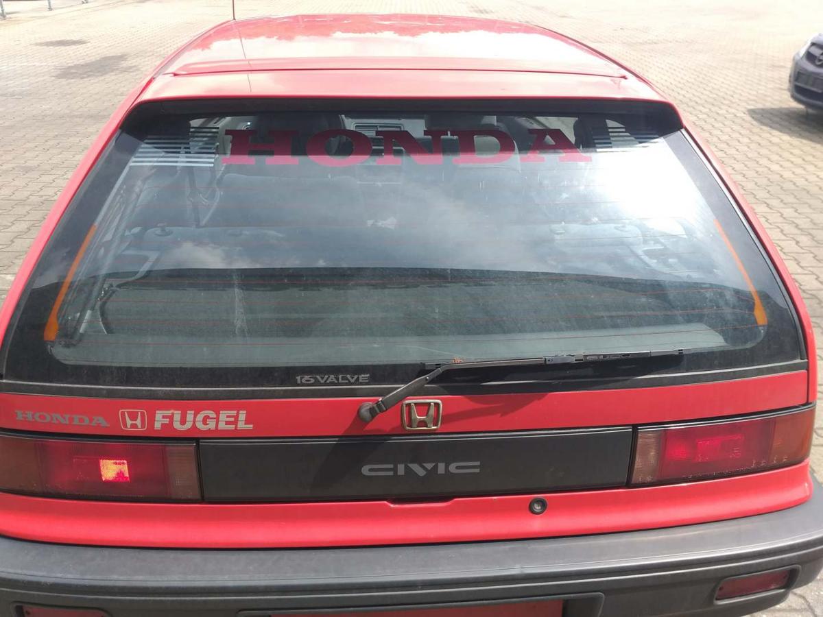 Honda Civic EC8 original Heckklappe Heckscheibe Rot Bj.1991